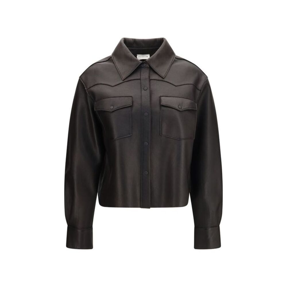 P.A.R.O.S.H. Black Lamb Leather Leather Women's Jacket